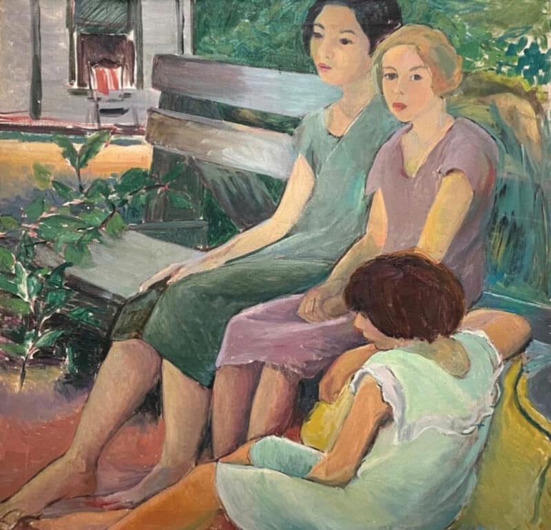 The Girls Waiting, a painting by Elsa Ulbricht