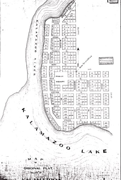 Original plat map of Saugatuck
