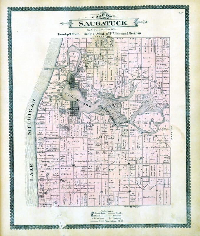1895 map of Saugatuck
