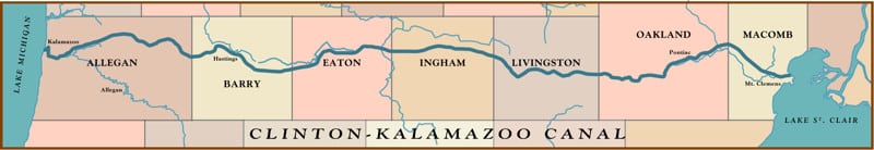Clinton - Kalamazoo Canal map