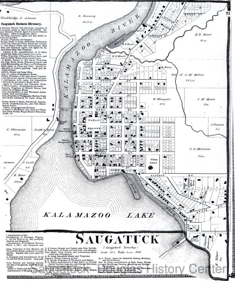 Map of Saugatuck, 1873