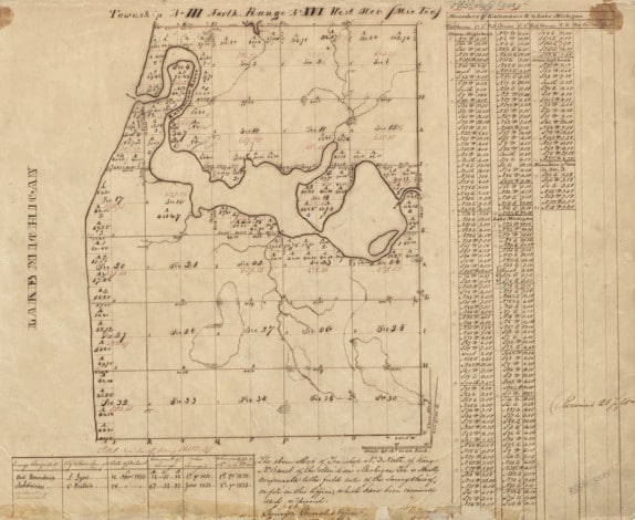 Saugatuck-Douglas land grant overview map